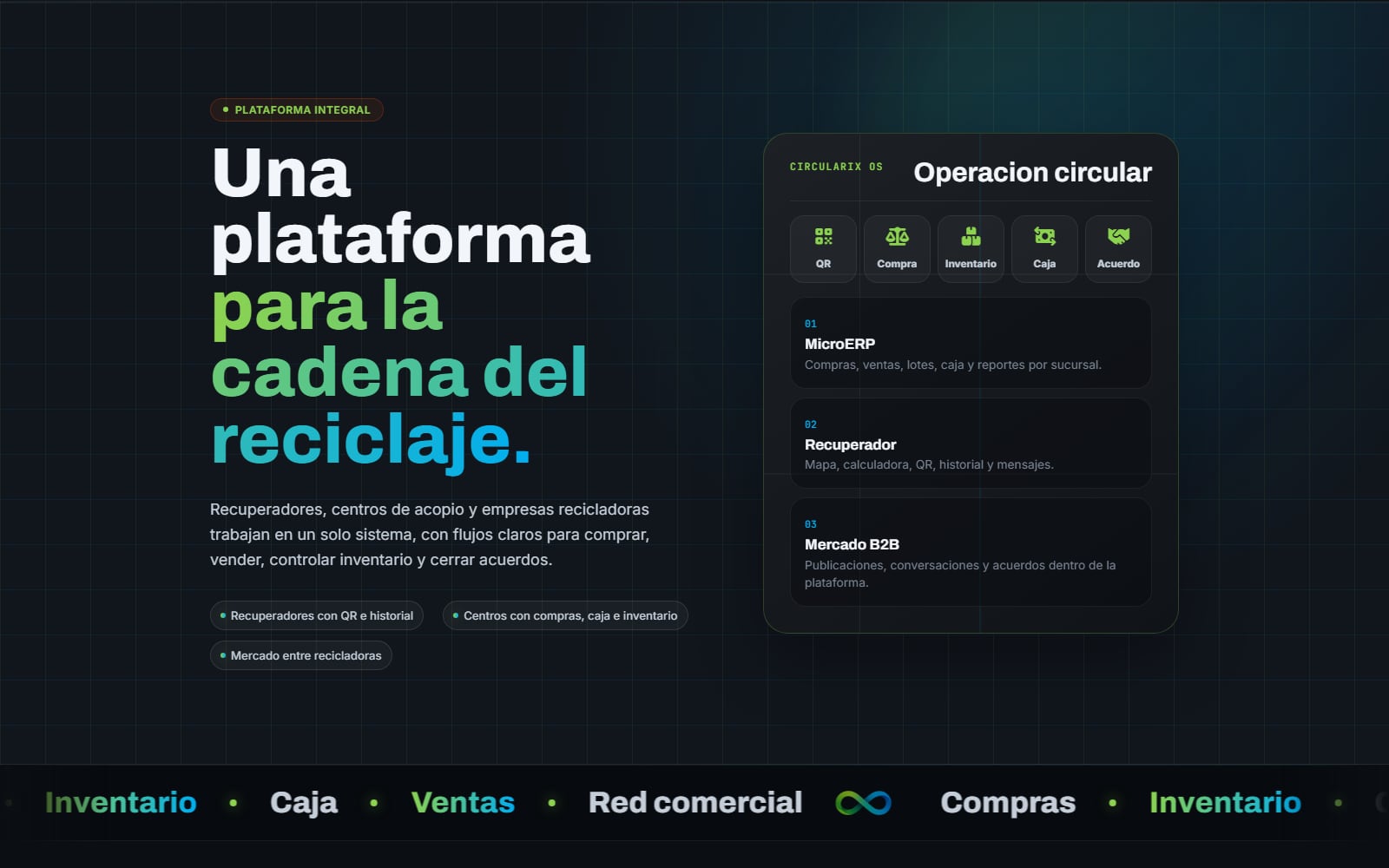 Operación de Circularix OS