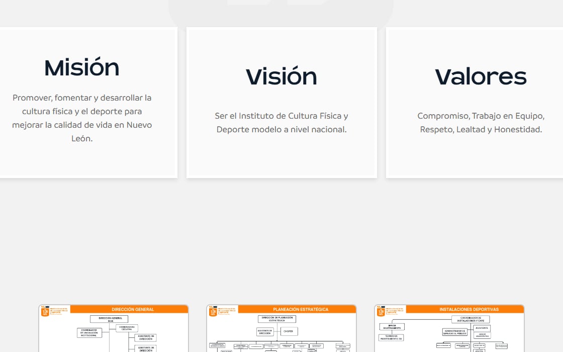 Misión, visión y valores del INDE