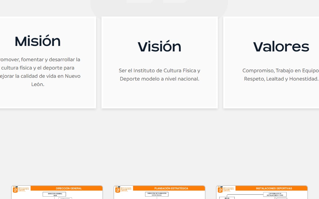 Misión, visión y valores del INDE